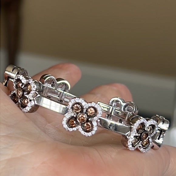 18 karat gold, and 3 carat diamond bracelet - Picture 17 of 17